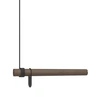 Lind DNA - Wall Swing Portemanteau mural 50 cm, chêne fumé / cuir noir