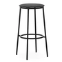 Normann Copenhagen - Circa Tabouret de bar rembourré, H 75 cm, noir