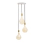Tala - Brass Triple Set de lampes suspendues, y compris 3 x Voronoi II ampoules LED E27, blanc / laiton