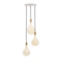 Tala - Brass Triple Set de lampes suspendues, y compris 3 x Voronoi II ampoules LED E27, blanc / laiton