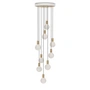 Tala - Chêne Nine Set de lampes suspendues, y compris 9 x Sphere IV ampoules LED E27, blanc / laiton