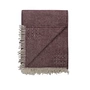 Røros Tweed - Kattefot Couverture en laine, 140 x 220 cm, bourgogne