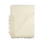 Røros Tweed - Kattefot Couverture en laine, 140 x 220 cm, crème