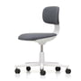 Vitra - Rookie Chaise de bureau, soft grey / Tress bleu-gris (roulettes pour sols durs)