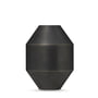 Fredericia - Hydro Vase, H 20 cm, noir / oxydé