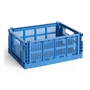 HAY - Colour Crate Corbeille M, 34,5 x 26,5 cm, electric blue, recycled