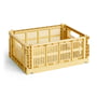 Hay - Colour Crate Corbeille M, 34,5 x 26,5 cm, golden yellow, recycled