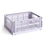 HAY - Colour Crate Corbeille M, 34,5 x 26,5 cm, lavender, recycled