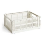 HAY - Colour Crate Corbeille M, 34,5 x 26,5 cm, off white, recycled