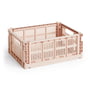 Hay - Colour Crate Panier M, 34,5 x 26,5 cm, powder, recycled