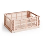HAY - Colour Crate Panier M, 34,5 x 26,5 cm, powder, recycled