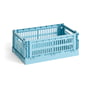 Hay - Colour Crate Panier S, 26,5 x 17 cm, light blue, recycled