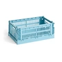 HAY - Colour Crate Panier S, 26,5 x 17 cm, light blue, recycled