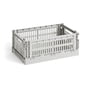Hay - Colour Crate Panier S, 26,5 x 17 cm, light grey, recycled