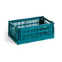 Hay - Colour Crate Panier S, 26,5 x 17 cm, ocean green, recycled