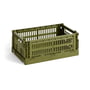 Hay - Colour Crate Panier S, 26,5 x 17 cm, olive, recycled
