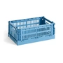 HAY - Colour Crate Panier S, 26,5 x 17 cm, sky blue, recycled