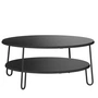 Hartô - Eugénie Table basse ∅ 90 cm, chêne laqué noir / noir