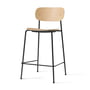 Audo - Co Counter Chair, H 94,5 cm, structure en acier noir / chêne naturel