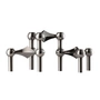 Stoff Nagel - Porte-bougies, noir / chrome (set de 3)