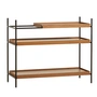 Woud - Tray Shelf bas, noyer / noir (configuration 1)