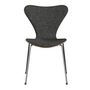 Fritz Hansen - Série 7 chaise rembourrage frontal, chrome / noyer naturel / Vanir granite brown (373)