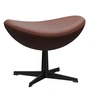 Fritz Hansen - Egg Tabouret de pied, PVD noir / cuir Grace Chestnut (édition anniversaire 2022)