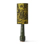 HKliving - Retro Pied de lampe de table, H 45 cm, lava green + DORIS Vintage Abat-jour, Ø 22 cm, floral
