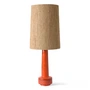 HKliving - Retro Pied de lampe de table, H 48 cm, lava red + Abat-jour Soie, Ø 32 cm, marron