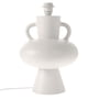 HKliving - Pied de lampe de table en grès avec poignées, L, blanc