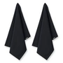 Humdakin - Torchon en coton bio, 45 x 70 cm, coal (lot de 2)