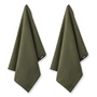 Humdakin - Torchon en coton bio, 45 x 70 cm, evergreen (lot de 2)