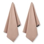 Humdakin - Torchon en coton bio, 45 x 70 cm, latte (lot de 2)