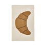 OYOY - Croissant Tapis pour enfants 120 x 75 cm, marron