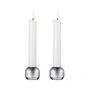 Lind DNA - Silhouette Porte-bougies, Ø 4,2 x H 3,4 cm, argent (set de 2)