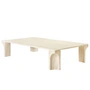 Gubi - Doric Table basse, 80 x 140 cm, neutral white Travertin
