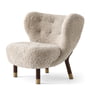 & Tradition - Little Petra VB1 Lounge Chair Limited Edition, noyer avec laiton / peau de mouton Moonlight