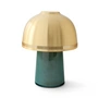 & Tradition - Raku Lampe de table LED SH8, Ø 16 x 21 cm, blue green & brassed