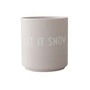 Design Letters - AJ Favourite Tasse en porcelaine, Let it snow / grise
