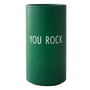 Design Letters - AJ Favourite Vase en porcelaine, You Rock / vert gazon