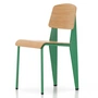 Vitra - Chaise Prouvé Standard, chêne naturel / Blé Vert (patins en feutre)