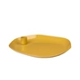 Broste Copenhagen - Mie Plateau pour bougies, 25 x 25 x 3 cm, harvest gold