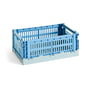 Hay - Colour Crate Mix Panier S, 26,5 x 17 cm, sky blue, recycled