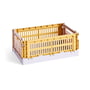 Hay - Colour Crate Mix Panier S, 26,5 x 17 cm, golden yellow, recycled