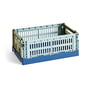 Hay - Colour Crate Mix Panier S, 26,5 x 17 cm, dusty blue, recycled