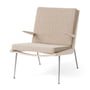 & Tradition - Boomerang HM2 Loungechair, structure en chêne savonné / pieds en acier inoxydable, beige (Karakorum 003)
