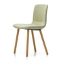 Vitra - HAL Soft Wood Chaise, chêne naturel, Dumet bleu tendre/chartreuse, patins en feutre