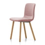 Vitra - HAL Soft Wood Chaise, Chêne naturel, Dumet rose tendre/beige, Patins en feutre
