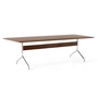 & Tradition - Pavilion Dining Table de salle à manger AV24, 250 x 110 cm, noyer laqué / piétement chromé