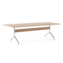 & Tradition - Pavilion Dining Table de salle à manger AV24, 250 x 110 cm, chêne laqué transparent / piétement chromé